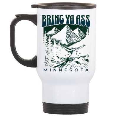 Bring Ya Ass Minnesota Basketball Stainless Steel Travel Mug