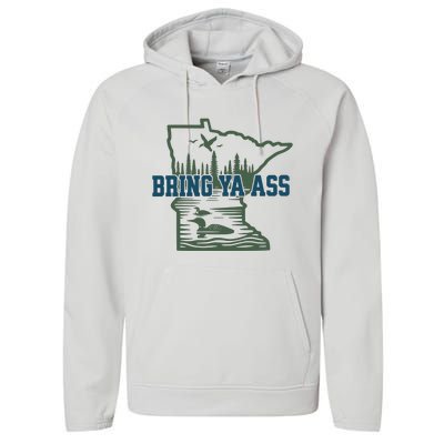 Bring Ya Ass Minnesota Performance Fleece Hoodie