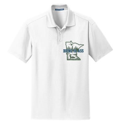 Bring Ya Ass Minnesota Dry Zone Grid Polo