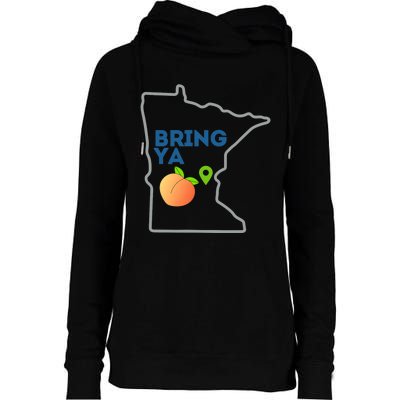 Bring Ya Ass To Mn Womens Funnel Neck Pullover Hood