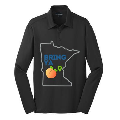 Bring Ya Ass To Mn Silk Touch Performance Long Sleeve Polo