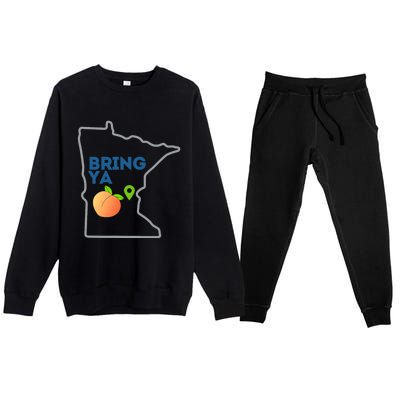 Bring Ya Ass To Mn Premium Crewneck Sweatsuit Set