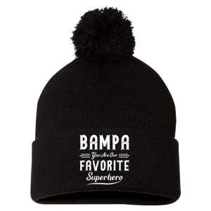 Bampa You Are Our Favorite Superhero Fathers Day Pom Pom 12in Knit Beanie