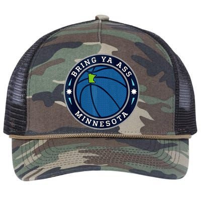 Bring Ya Ass To Minnesota Retro Rope Trucker Hat Cap