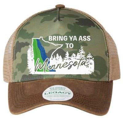 Bring Ya Ass To Minnesota Funny Minnesota Anthony Legacy Tie Dye Trucker Hat