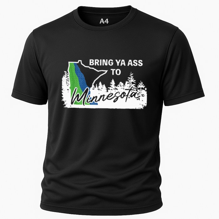 Bring Ya Ass To Minnesota Funny Minnesota Anthony Cooling Performance Crew T-Shirt