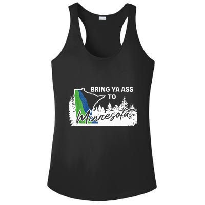 Bring Ya Ass To Minnesota Funny Minnesota Anthony Ladies PosiCharge Competitor Racerback Tank