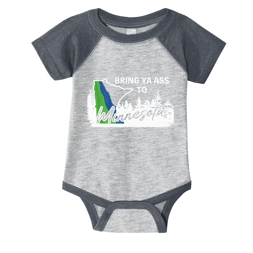 Bring Ya Ass To Minnesota Funny Minnesota Anthony Infant Baby Jersey Bodysuit
