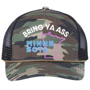 Bring Ya Ass To Minnesota Retro Rope Trucker Hat Cap