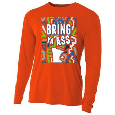 Bring Ya Ass To Minnesota Basketball Sports Fan Cooling Performance Long Sleeve Crew