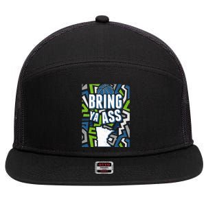 Bring Ya Ass To Minnesota Basketball Sports Fan 7 Panel Mesh Trucker Snapback Hat