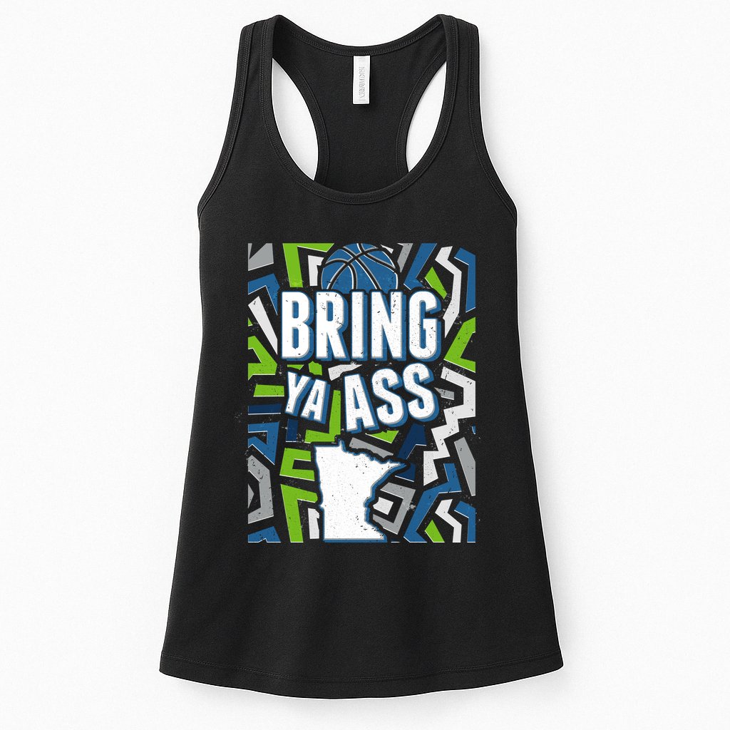 Bring Ya Ass To Minnesota Basketball Sports Fan Womens Tank Top