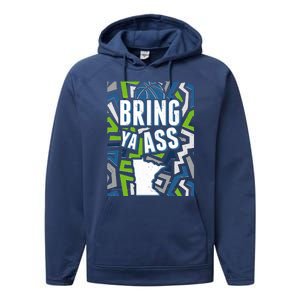 Bring Ya Ass To Minnesota Basketball Sports Fan Performance Fleece Hoodie