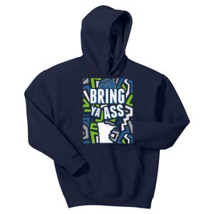 Bring Ya Ass To Minnesota Basketball Sports Fan Kids Hoodie