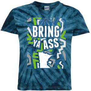 Bring Ya Ass To Minnesota Basketball Sports Fan Kids Tie-Dye T-Shirt