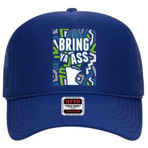 Bring Ya Ass To Minnesota Basketball Sports Fan High Crown Mesh Back Trucker Hat