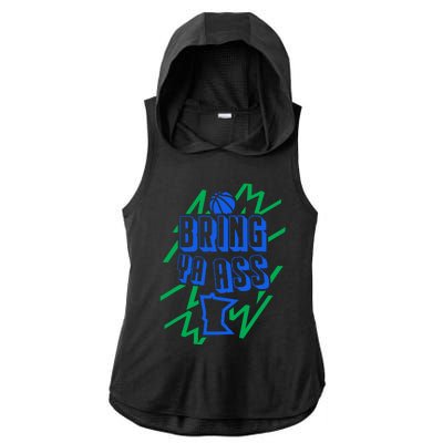 Bring Ya Ass To Minnesota Ladies PosiCharge Tri-Blend Wicking Draft Hoodie Tank