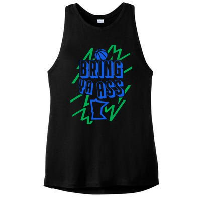 Bring Ya Ass To Minnesota Ladies PosiCharge Tri-Blend Wicking Tank