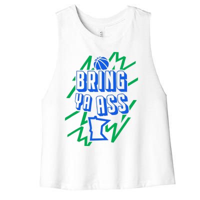 Bring Ya Ass To Minnesota Women's Racerback Cropped Tank