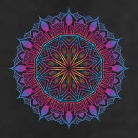 Boho Yoga Art Spiritual Meditation 7 Panel Mesh Trucker Snapback Hat