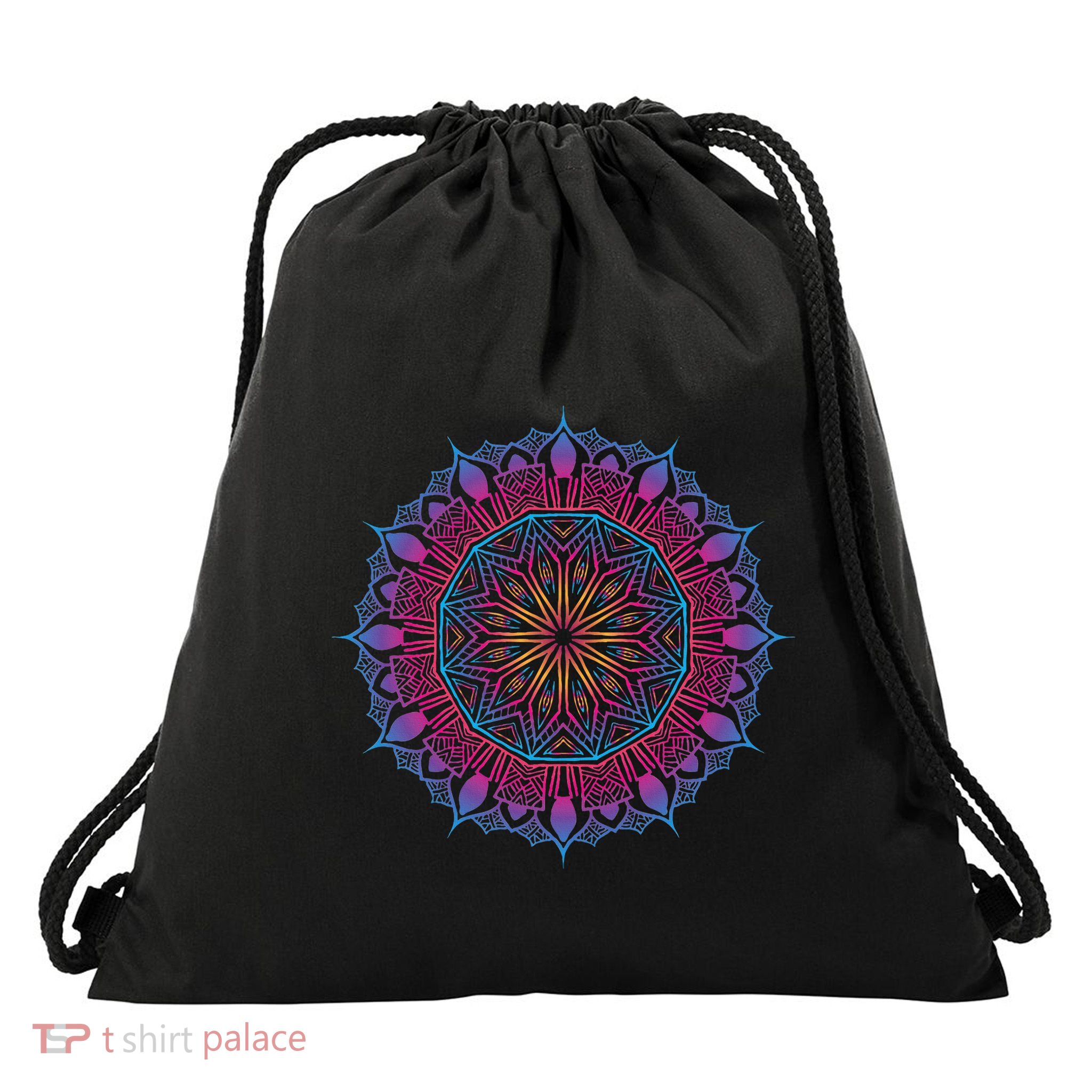 Boho Yoga Art Spiritual Meditation Drawstring Bag