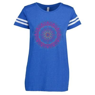 Boho Yoga Art Spiritual Meditation Enza Ladies Jersey Football T-Shirt