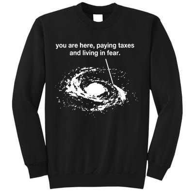 Bricksnpapers You Are Here Paying Taxes And Living In Fear Sweatshirt