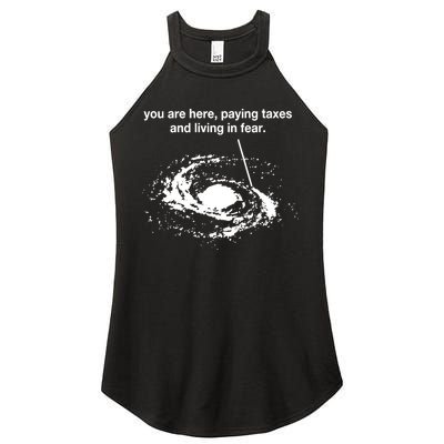Bricksnpapers You Are Here Paying Taxes And Living In Fear Women's Perfect Tri Rocker Tank