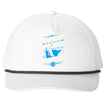 Bring Ya Ass To Minnesota Bring Ya Ass Funny Design Snapback Five-Panel Rope Hat