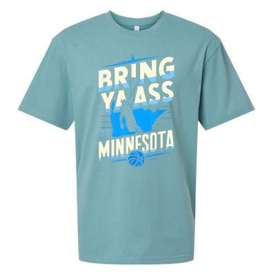 Bring Ya Ass To Minnesota Bring Ya Ass Funny Design Sueded Cloud Jersey T-Shirt