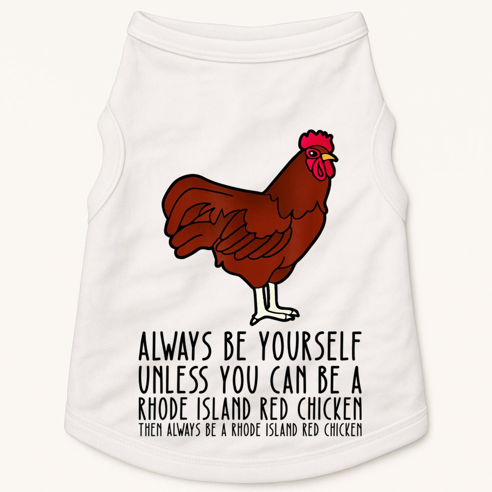Be Yourself Always And Be A Rhode Island Red Chicken Doggie Tank