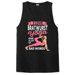 Bratwurst Yoga And Lot Of Bad Words Pilates Funny Yogi Humor PosiCharge Competitor Tank