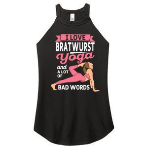 Bratwurst Yoga And Lot Of Bad Words Pilates Funny Yogi Humor Women's Perfect Tri Rocker Tank