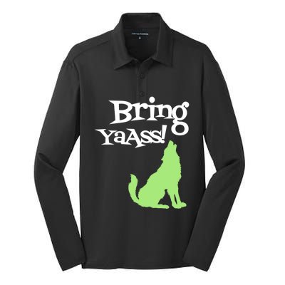 Bring Ya Ass Funny Gift Silk Touch Performance Long Sleeve Polo