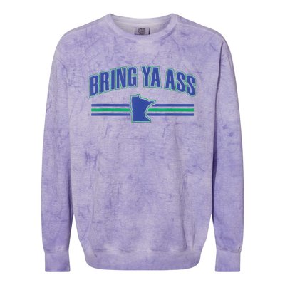 Bring Ya Ass To Minnesota Funny Minnesota Anthony Says Colorblast Crewneck Sweatshirt