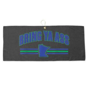 Bring Ya Ass To Minnesota Funny Minnesota Anthony Says Large Microfiber Waffle Golf Towel