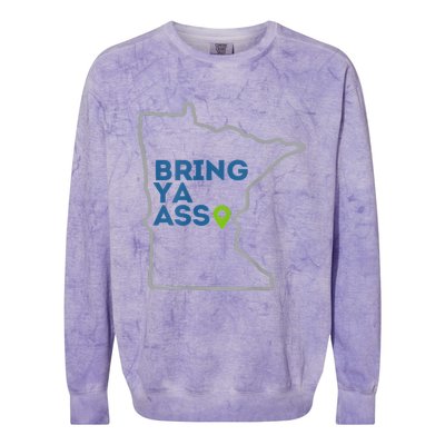 Bring Ya Ass To Minnesota Mn Colorblast Crewneck Sweatshirt