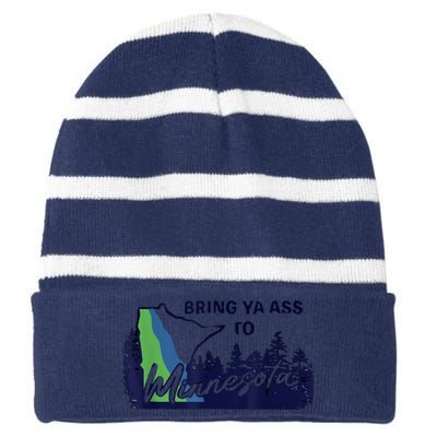 Bring Ya Assro Mirresota Striped Beanie with Solid Band