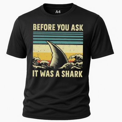 Before Your Ask It Was A Shark Funny Amputation Surgery Performance Shirt
