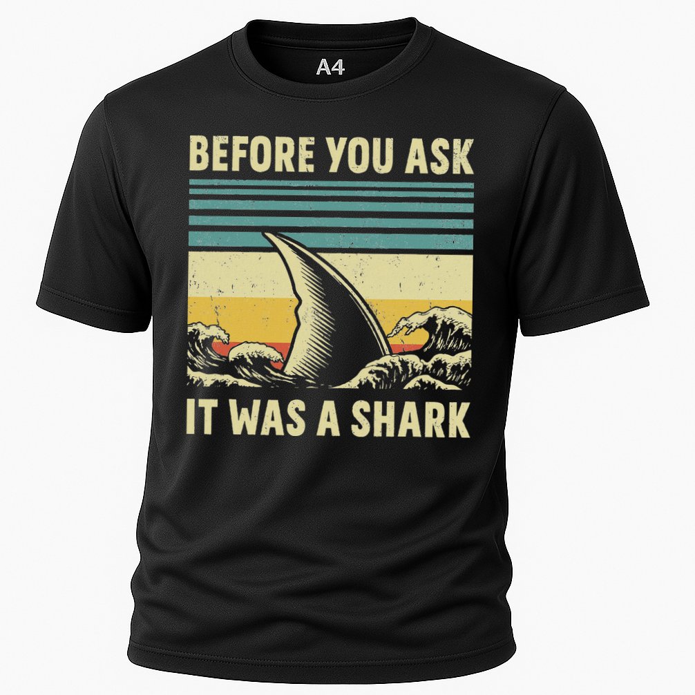 Before Your Ask It Was A Shark Funny Amputation Surgery Performance Shirt