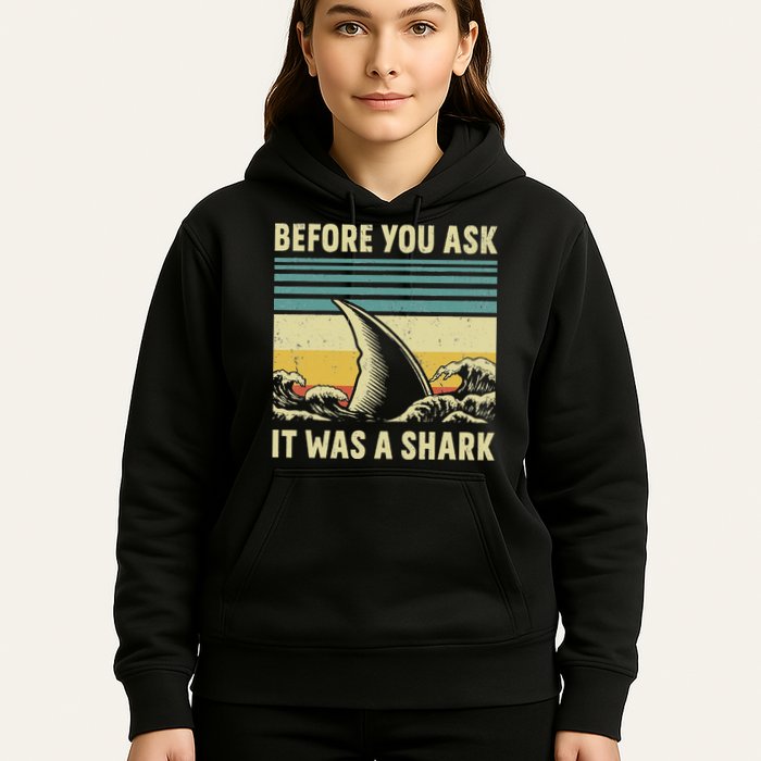 Before Your Ask It Was A Shark Funny Amputation Surgery Hoodie