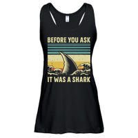 Before Your Ask It Was A Shark Funny Amputation Surgery Ladies Essential Flowy Tank