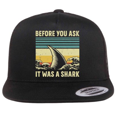Before Your Ask It Was A Shark Funny Amputation Surgery Flatbill Hat
