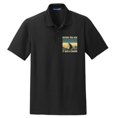 Before Your Ask It Was A Shark Funny Amputation Surgery Dry Zone Grid Polo