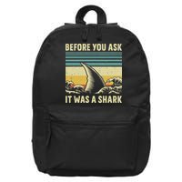 Before Your Ask It Was A Shark Funny Amputation Surgery 16 in Basic Backpack