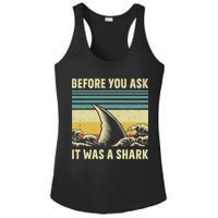 Before Your Ask It Was A Shark Funny Amputation Surgery Ladies PosiCharge Competitor Racerback Tank