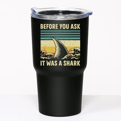 Before Your Ask It Was A Shark Funny Amputation Surgery Tumbler