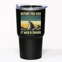 Before Your Ask It Was A Shark Funny Amputation Surgery Tumbler