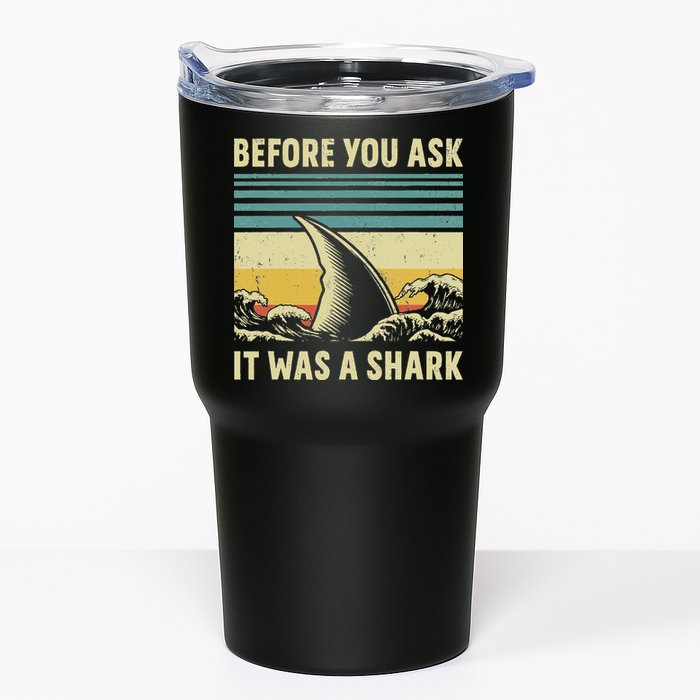 Before Your Ask It Was A Shark Funny Amputation Surgery Tumbler