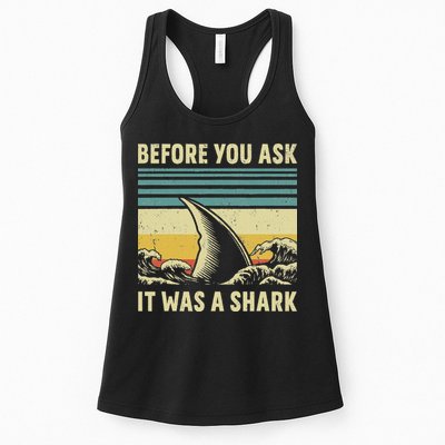 Before Your Ask It Was A Shark Funny Amputation Surgery Womens Tank Top